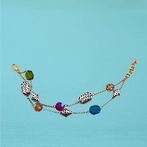 Brighton Elegant Beaded Bracelet Rare.
Bon Vivant COLORFUL CRYSTAL Bracelet